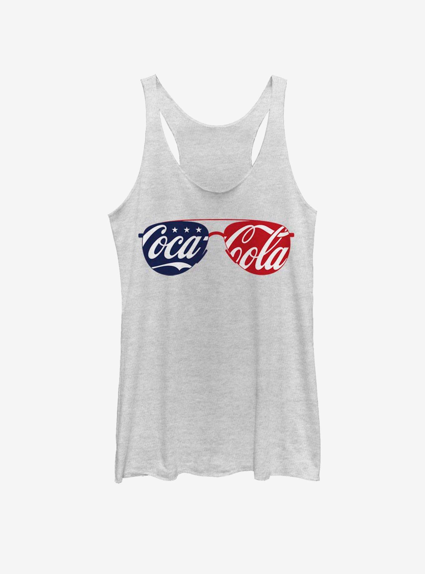 Coke Coke Glasses Girls Tank, WHITE HTR, hi-res