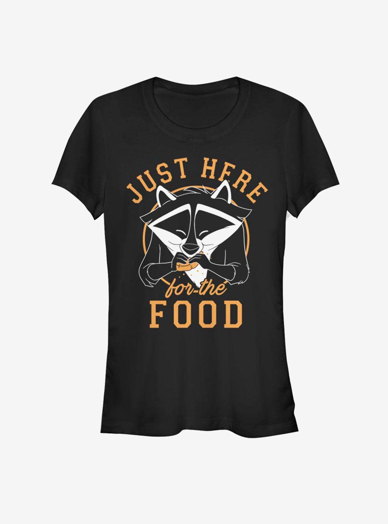 Disney Pocahontas Meeko Here For Food Girls T-Shirt, , hi-res