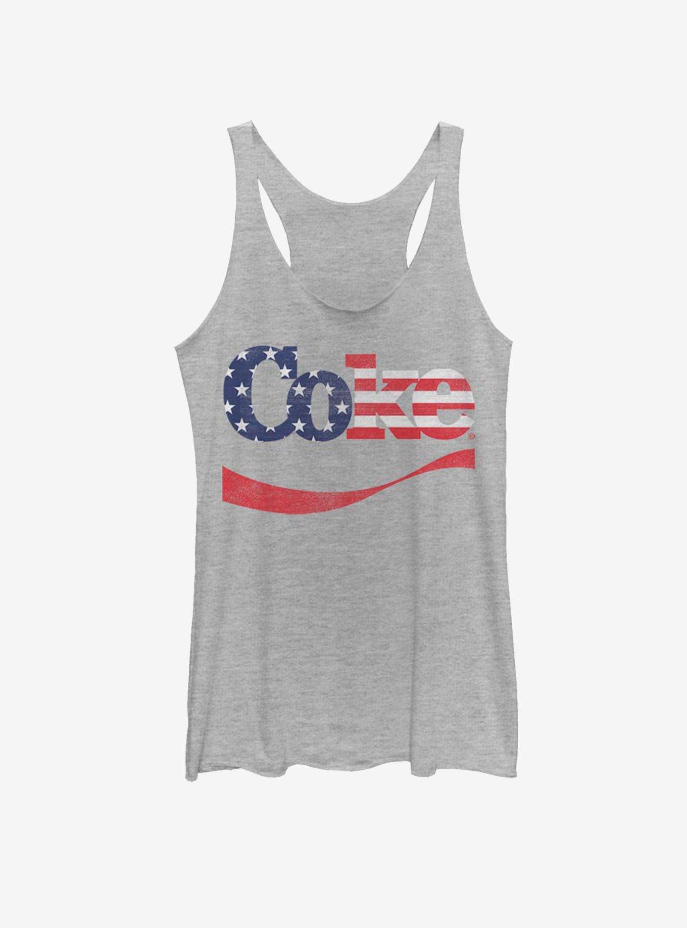 Coke Spangled Coke Girls Tank, GRAY HTR, hi-res