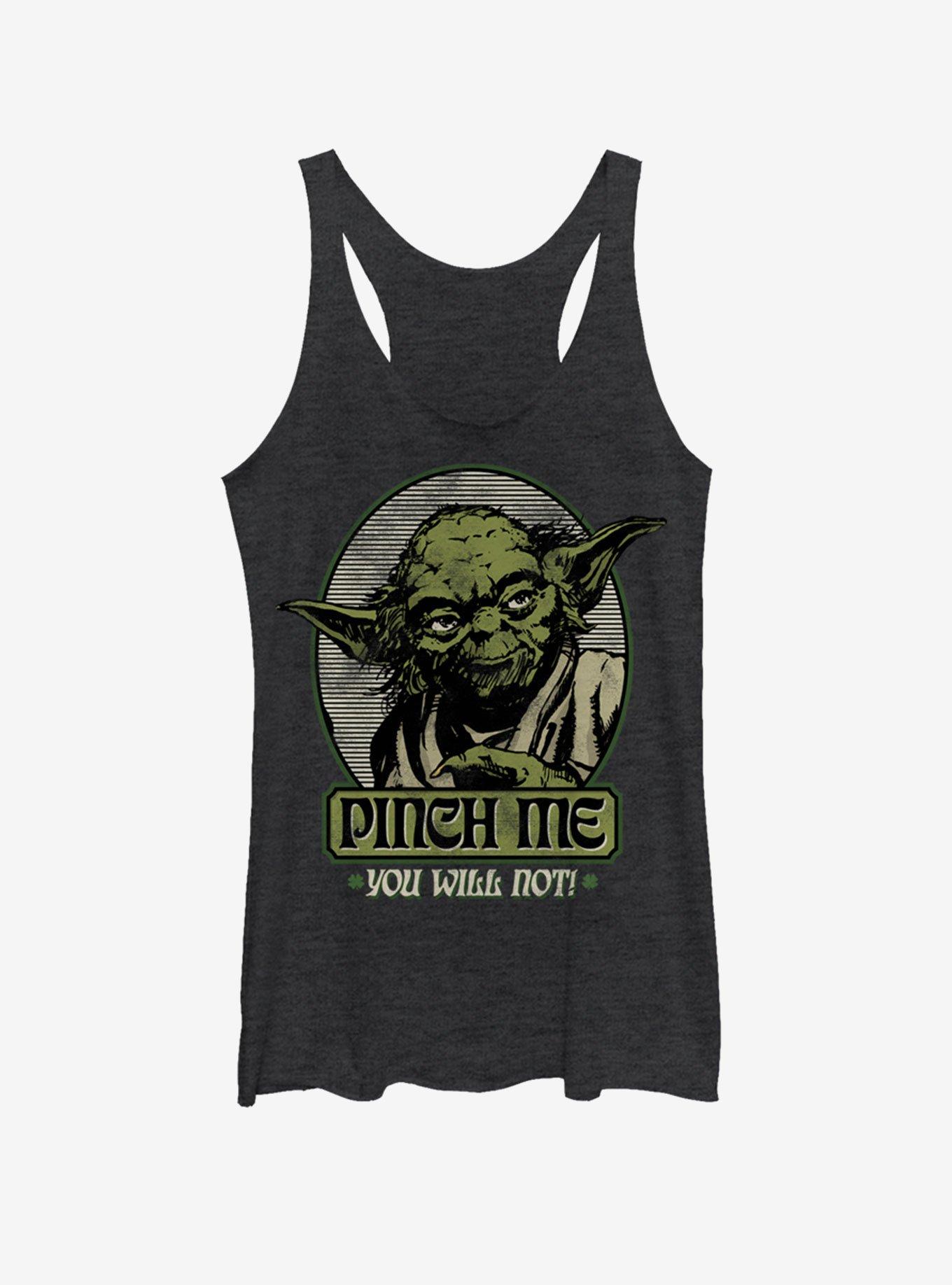 Star Wars Yoda Pinch Me Girls Tank Top, BLK HTR, hi-res
