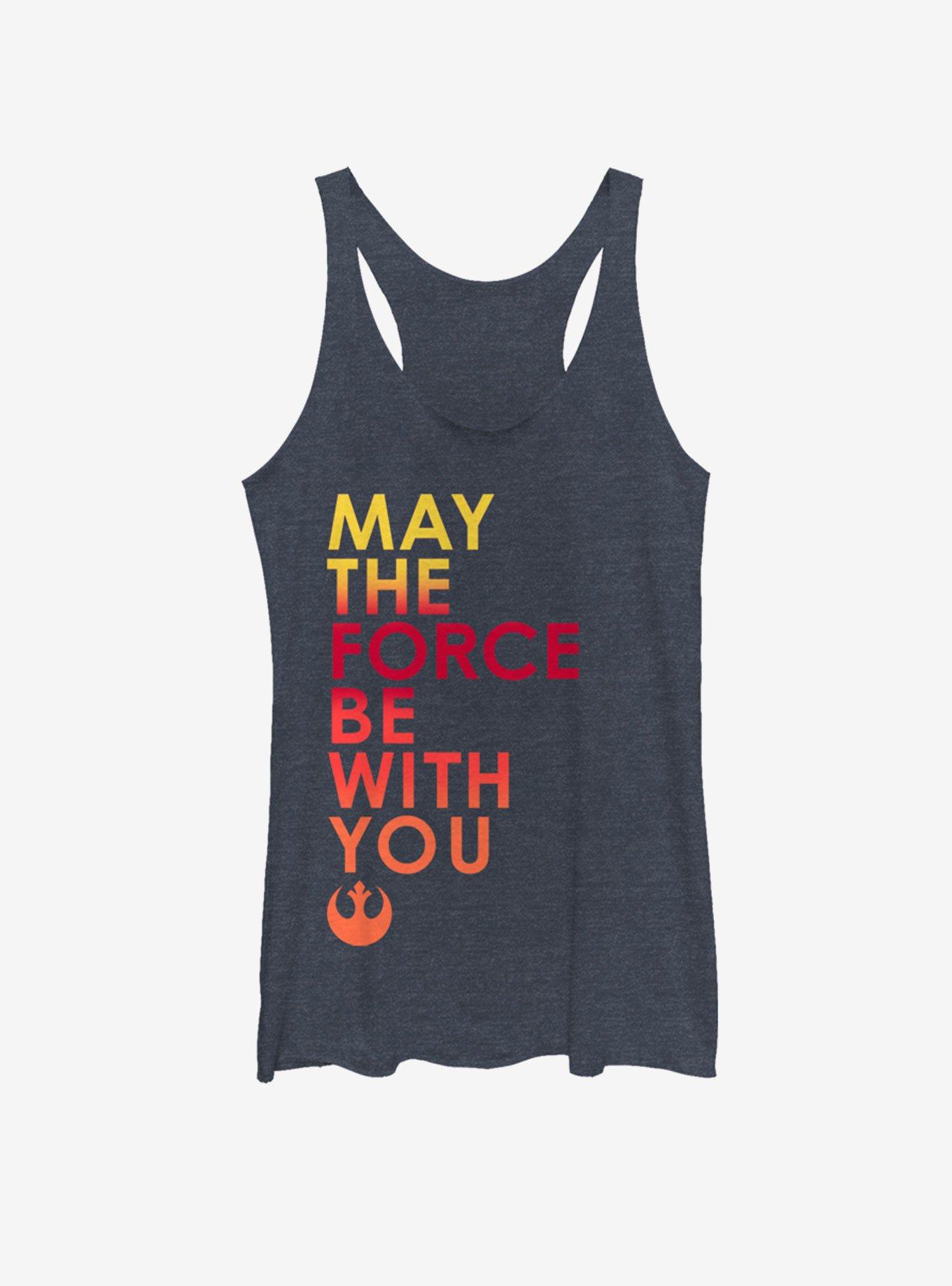 Star Wars Force Slick Girls Tank, NAVY HTR, hi-res