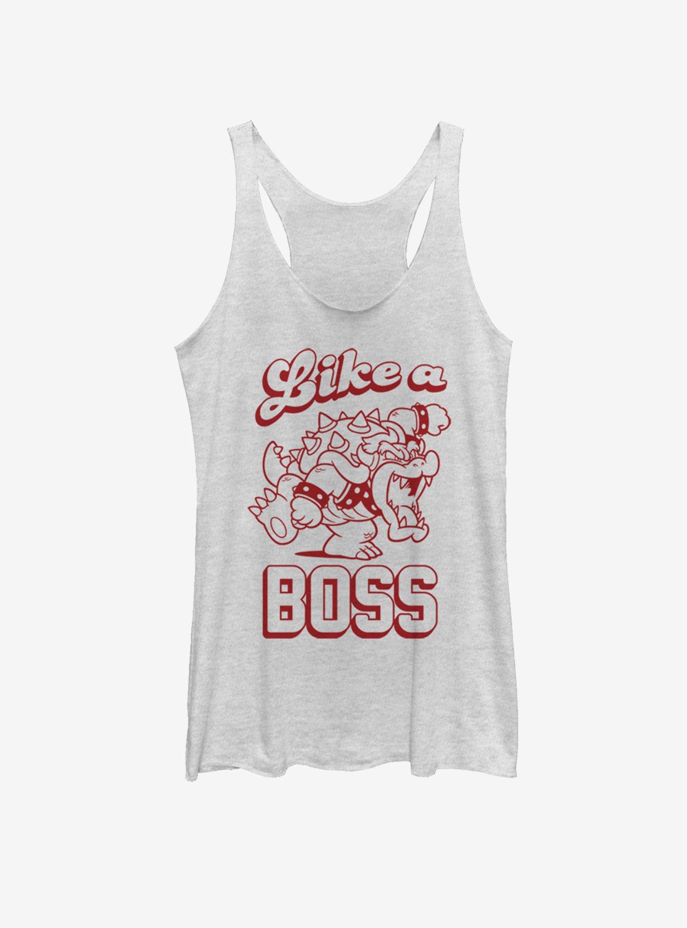 Nintendo Boss Man Girls Tank, WHITE HTR, hi-res