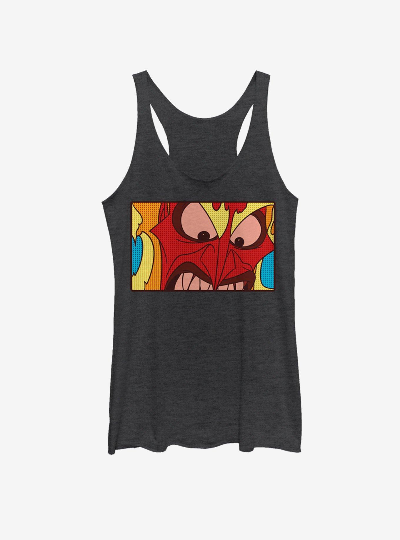 Disney Villains Angry Hades Girls Tank, BLK HTR, hi-res