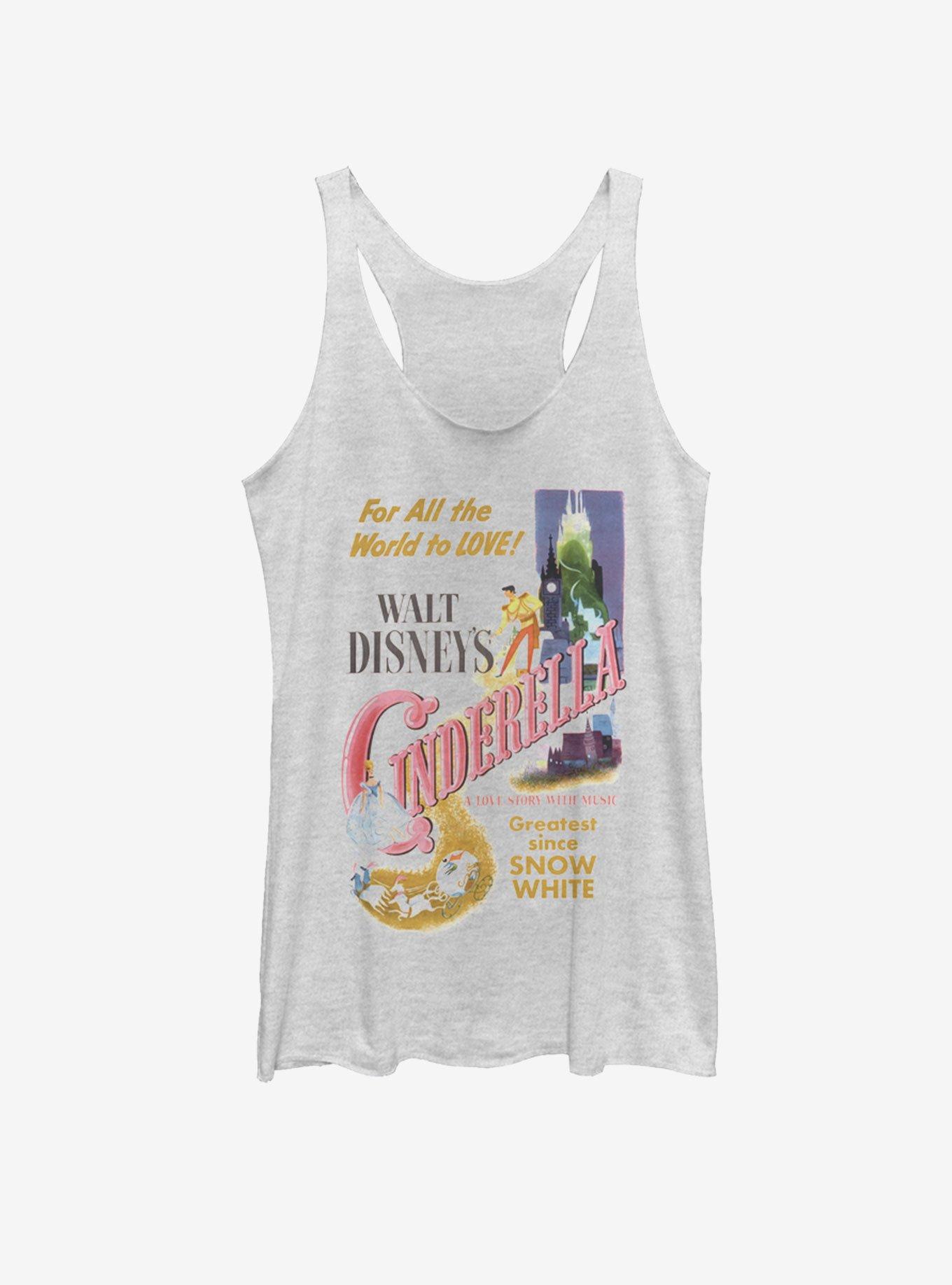 Disney Cinderella Vintage Cinderella Poster Girls Tank, WHITE HTR, hi-res