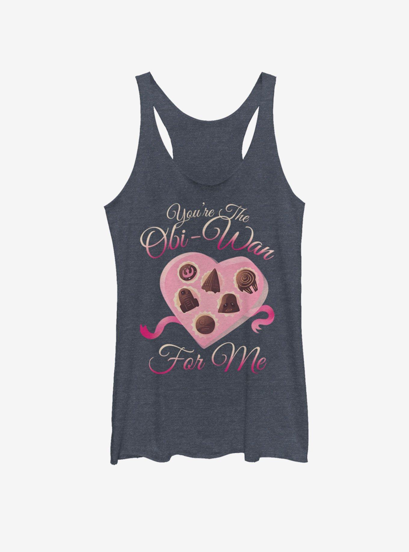 Star Wars Obiwan For Me Girls Tank, NAVY HTR, hi-res