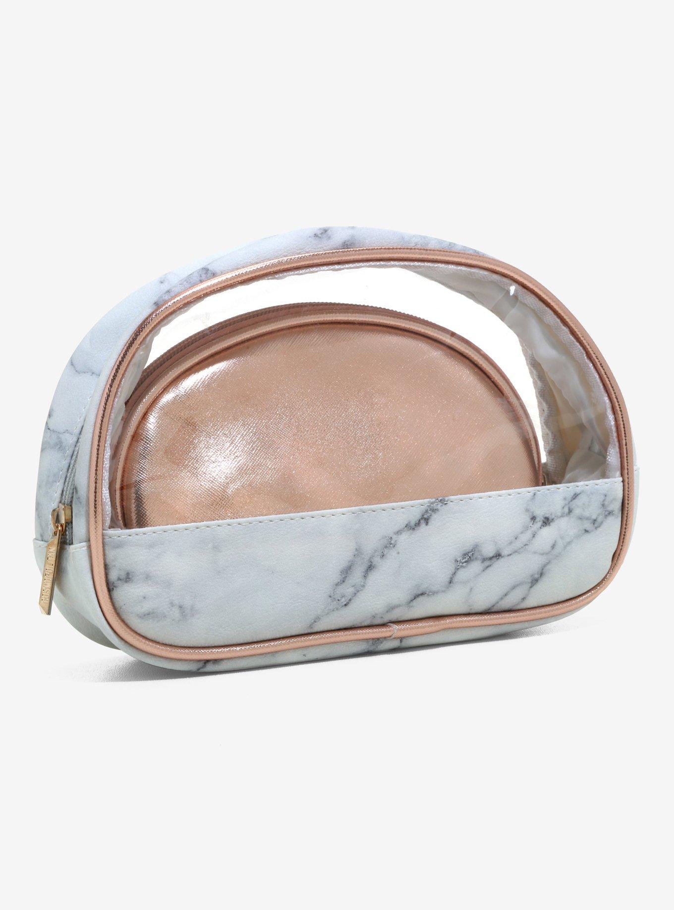 Cosmopolitan Rose Gold & Marble Makeup Bag Set