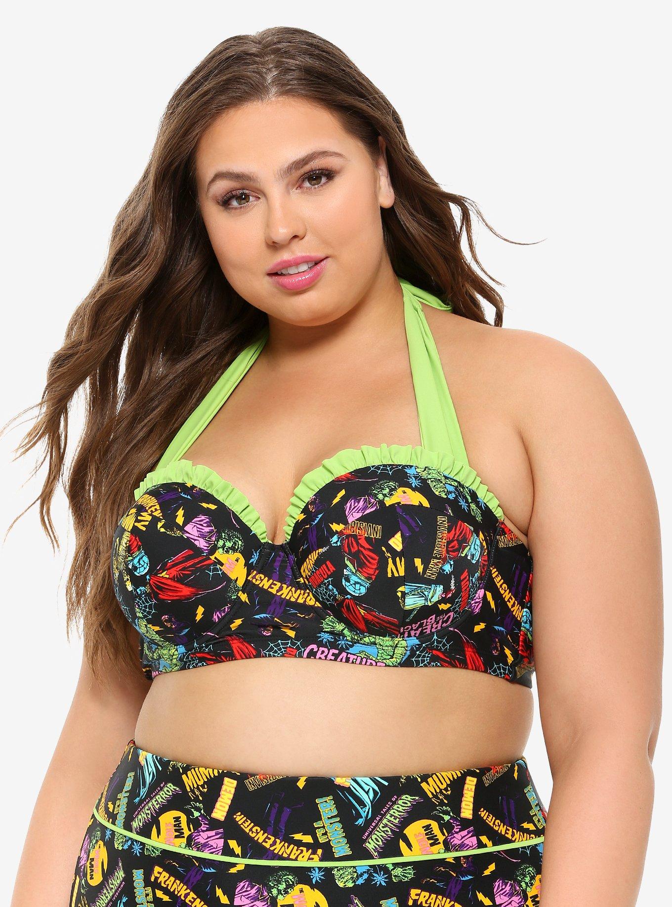 Universal Monsters Swim Top Plus Size, MULTI, hi-res