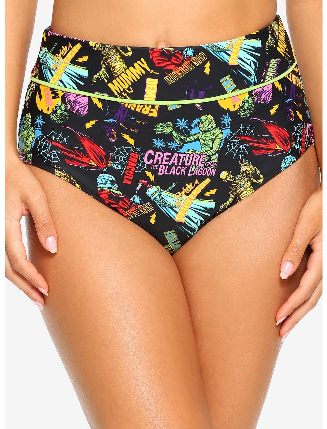 Universal Monsters High-Waisted Swim Bottoms, MULTI, hi-res