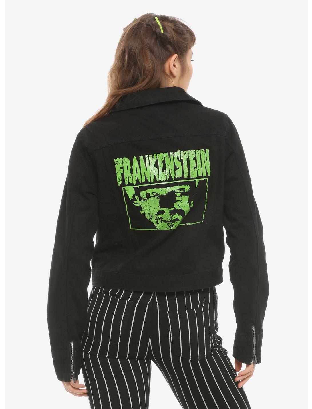 Universal Monsters Frankenstein Girls Moto Jacket, GREEN, hi-res