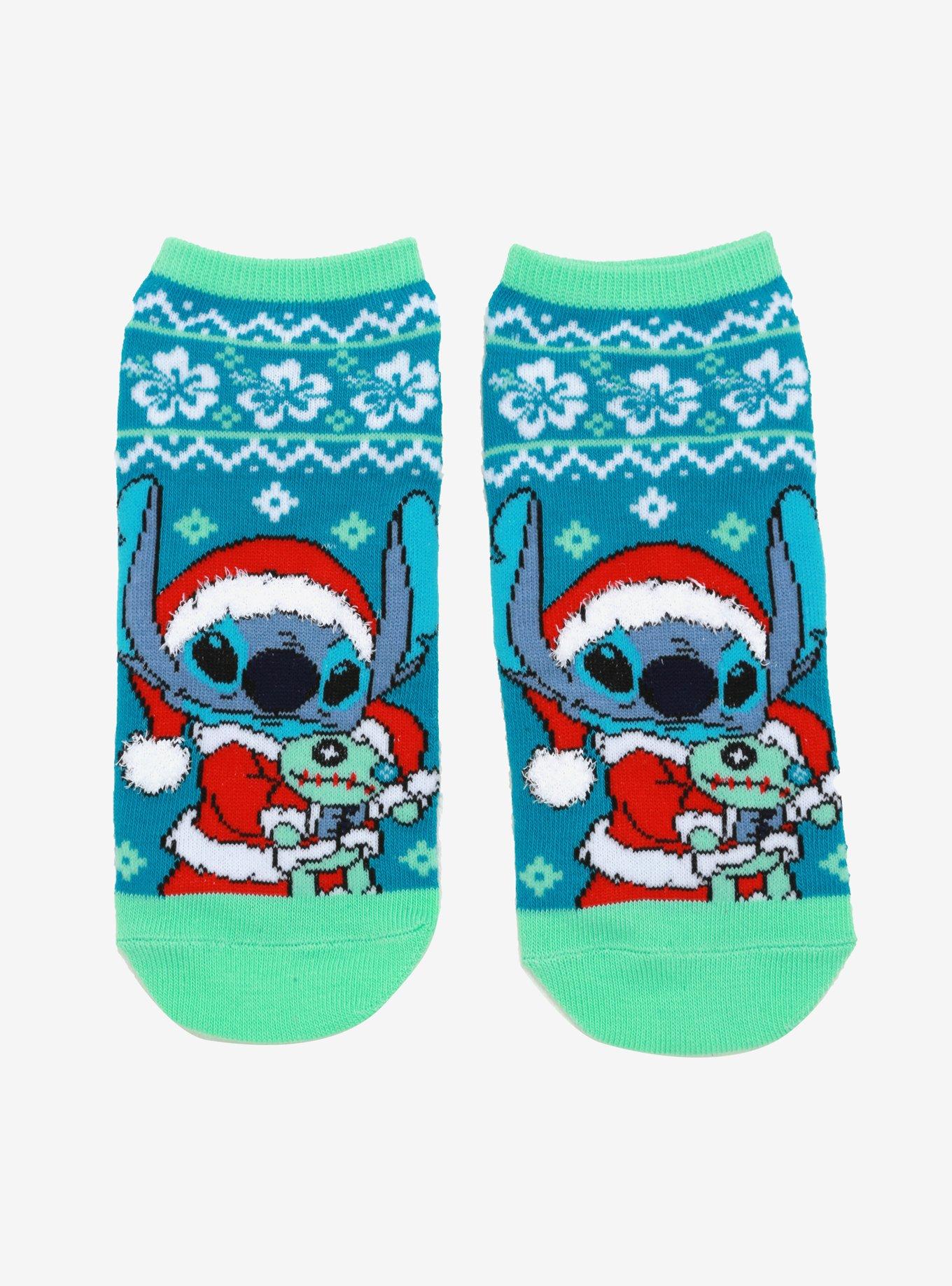 Disney Lilo & Stitch Holiday No-Show Socks, , hi-res