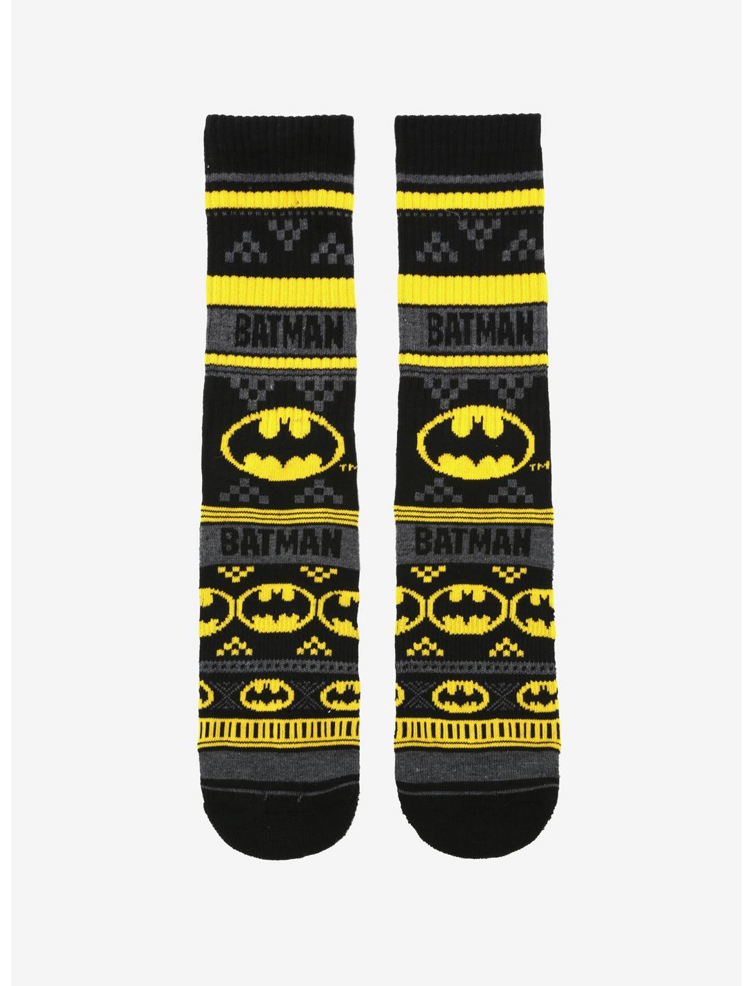 DC Comics Batman Fair Isle Crew Socks, , hi-res