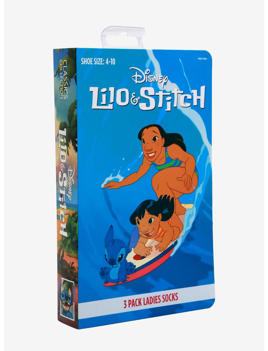 Disney Lilo & Stitch VHS Socks 3 Pair, , hi-res
