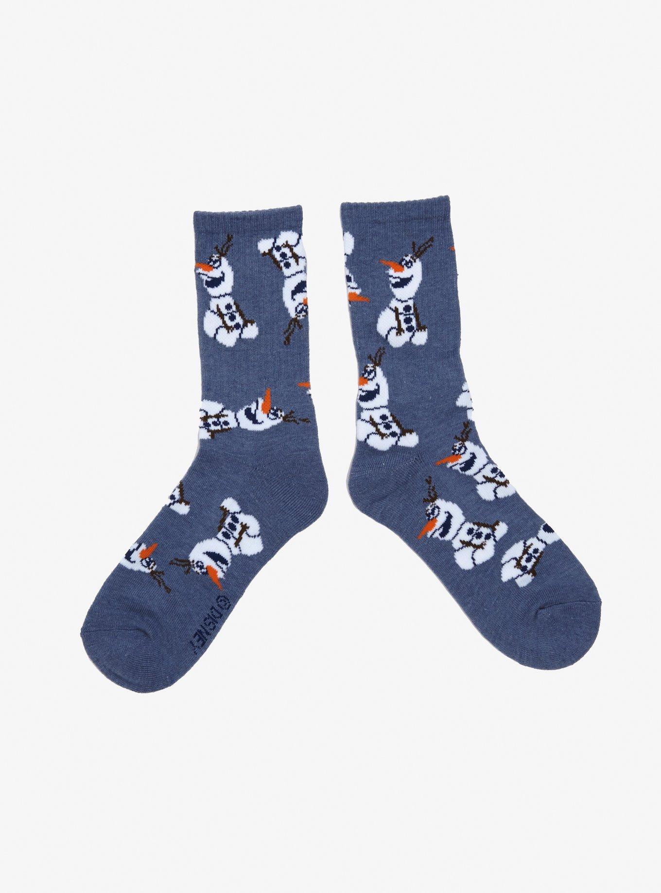 Disney Frozen Olaf Allover Print Crew Socks - BoxLunch Exclusive, , hi-res