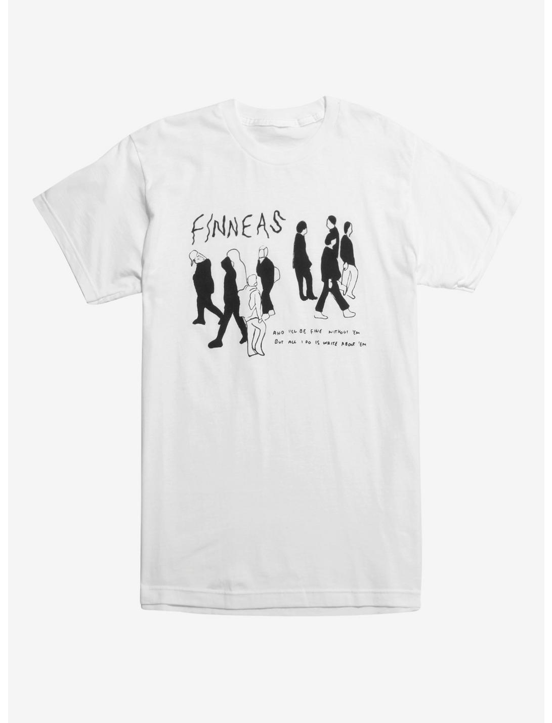 Finneas Silhouettes T-Shirt, WHITE, hi-res