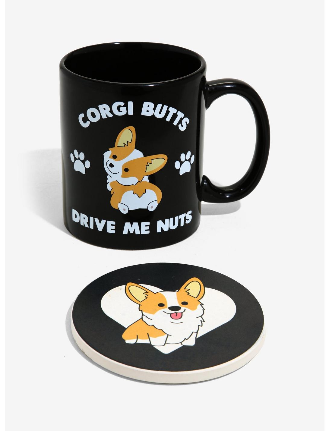 Corgi Butts Mug & Coaster Set - BoxLunch Exclusive, , hi-res