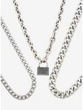 Padlock Chain Necklace Set, , hi-res