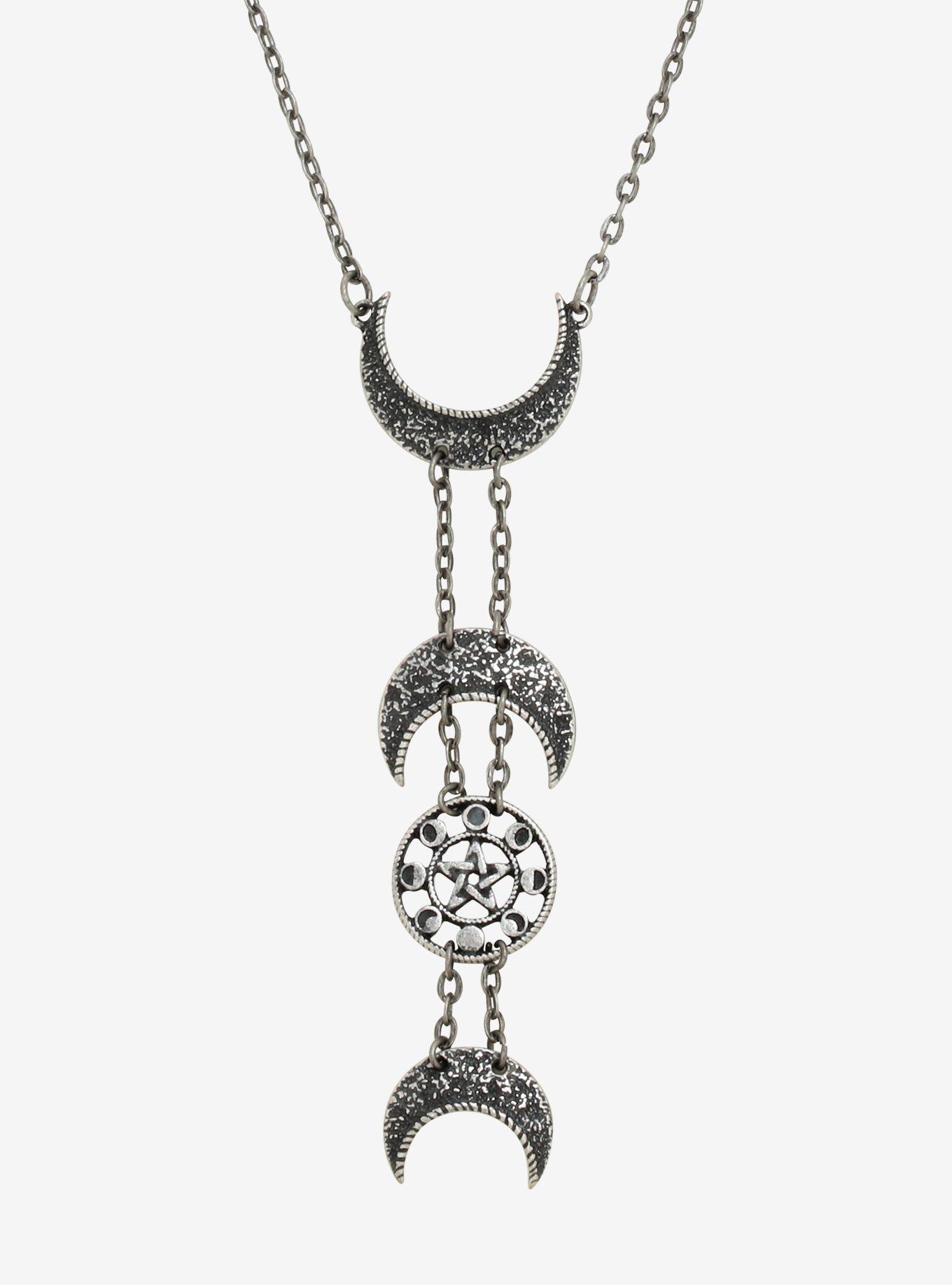 Moon Phase & Star Drop Necklace | Hot Topic
