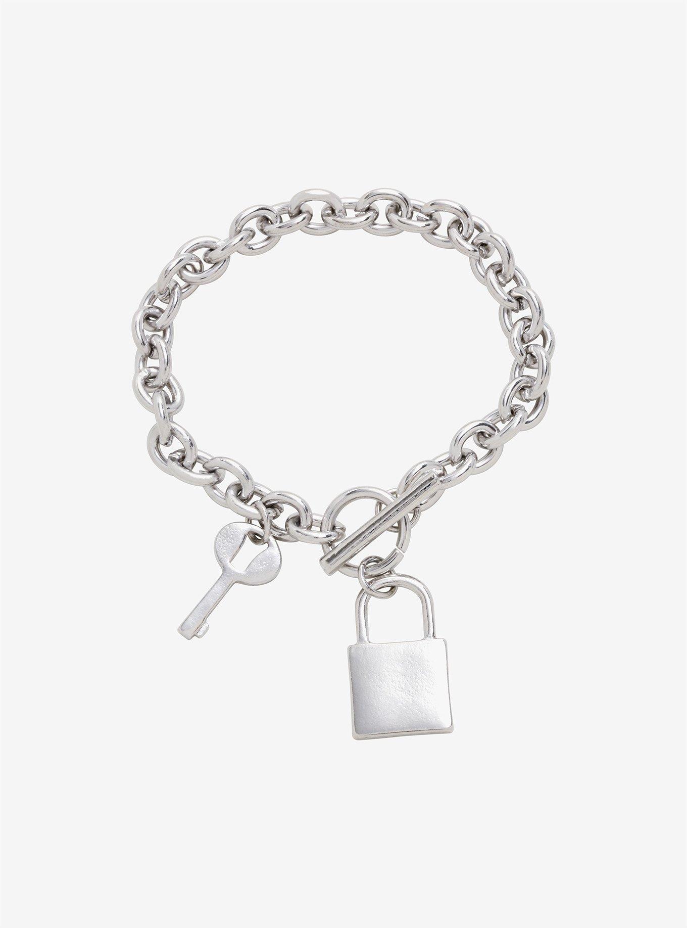 Blackheart Lock & Key Bracelet, , hi-res