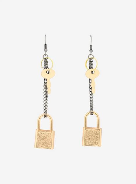 Padlock Dangle Earrings | Hot Topic