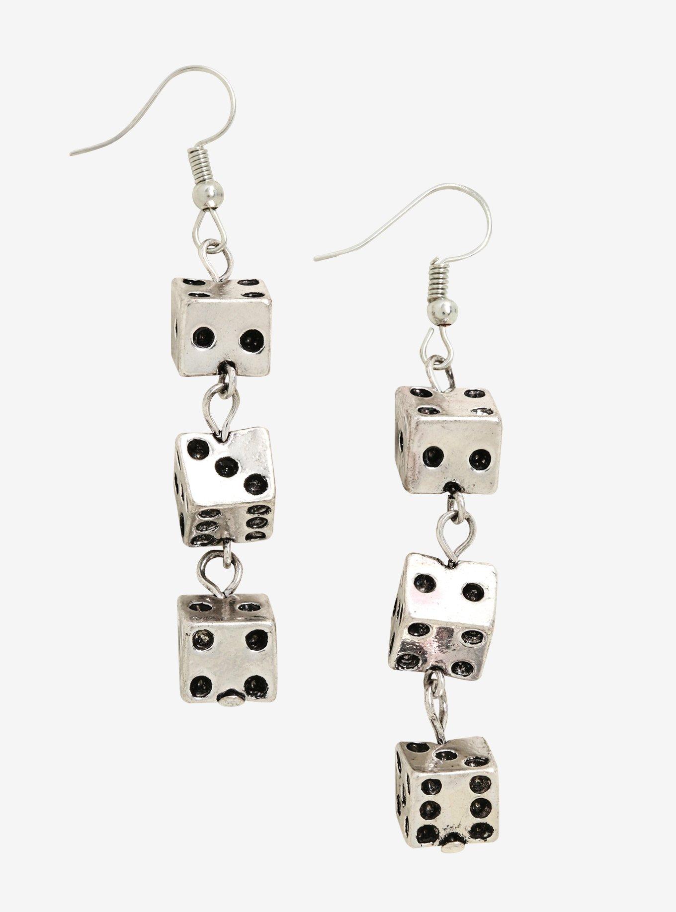 Dice Dangle Earrings Hot Topic