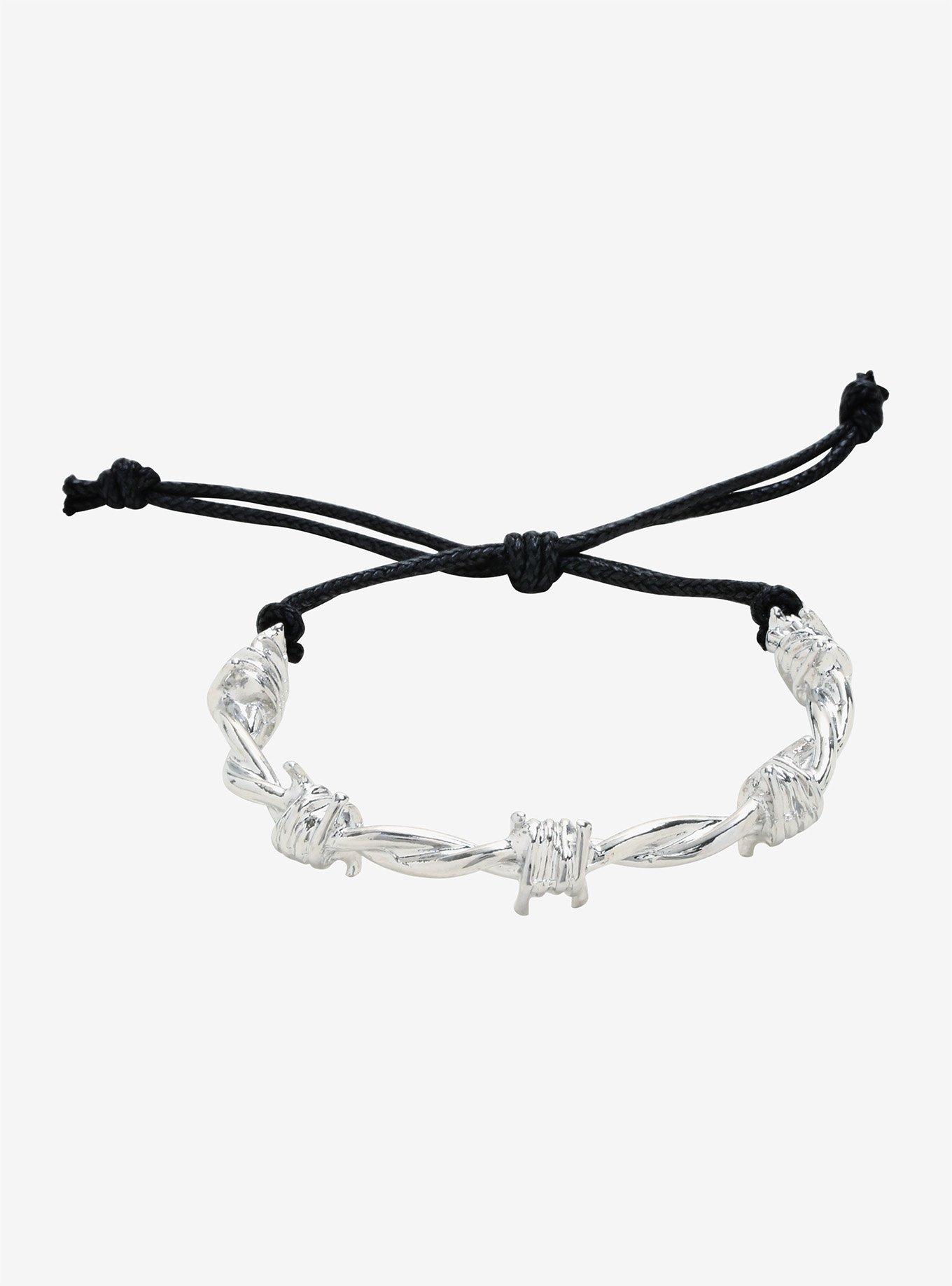 Barbed Wire Cord Bracelet, , hi-res