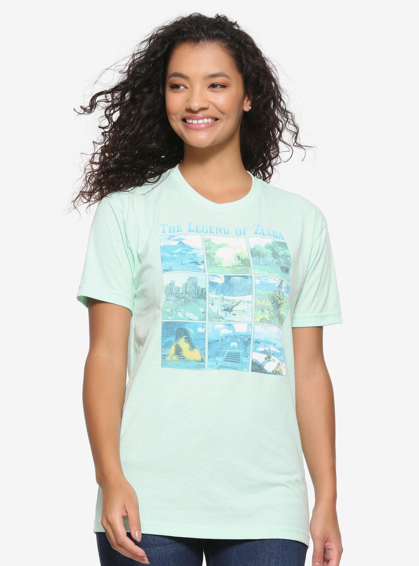 Nintendo The Legend of Zelda Cinematic Collage Women's T-Shirt - BoxLunch Exclusive, GREEN, hi-res
