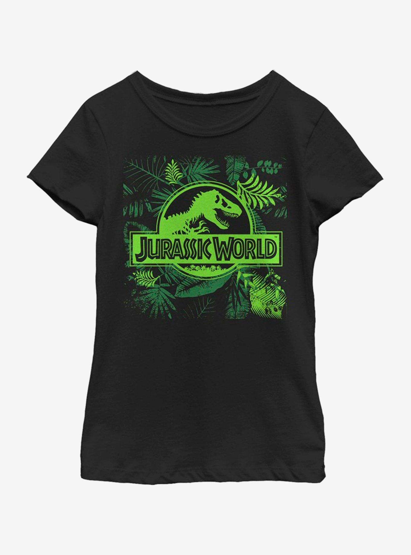 Jurassic World In Ferns Youth Girls T-Shirt, , hi-res