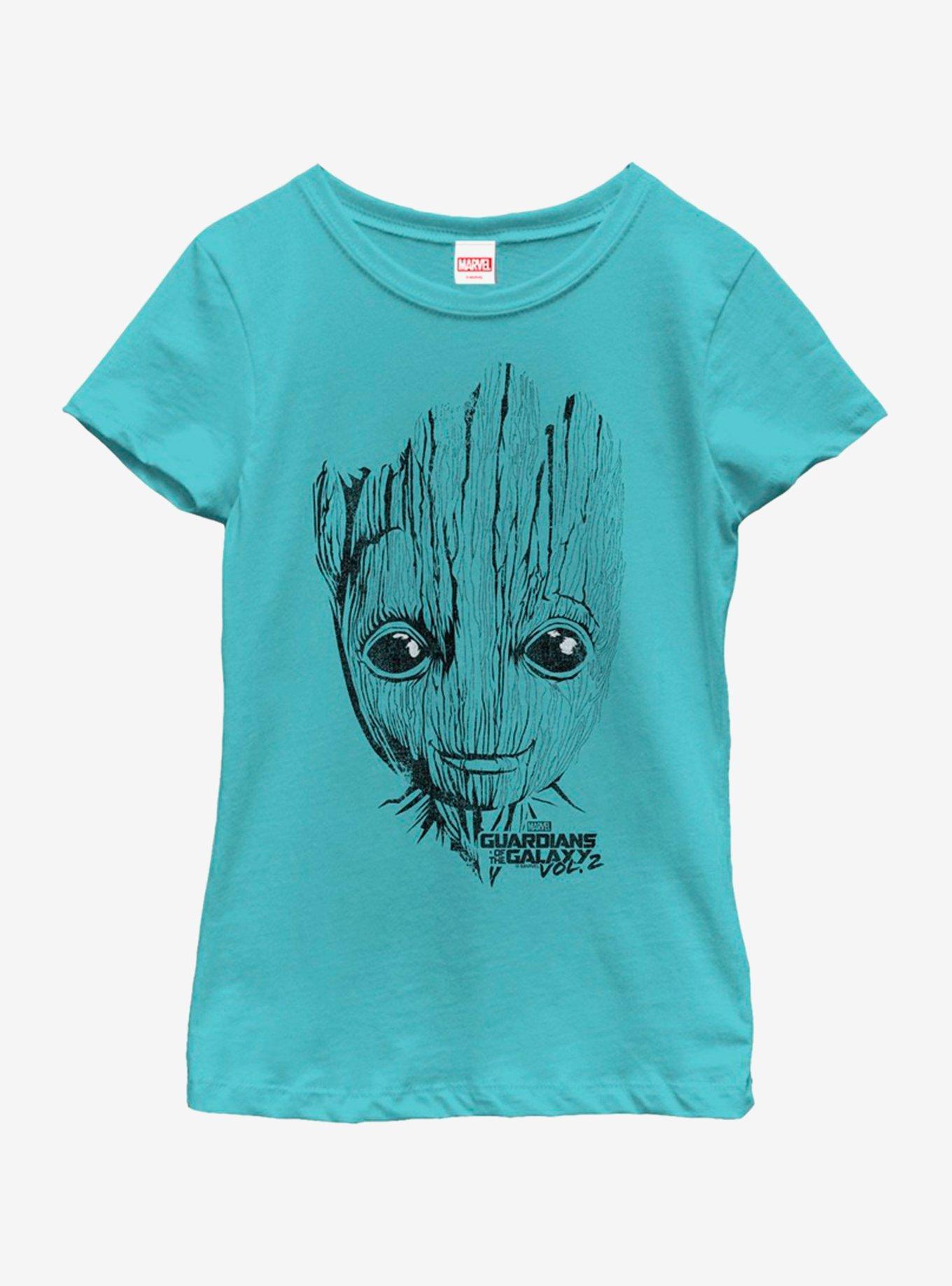 Marvel Guardians of The Galaxy Groot Lines Youth Girls T-Shirt, , hi-res