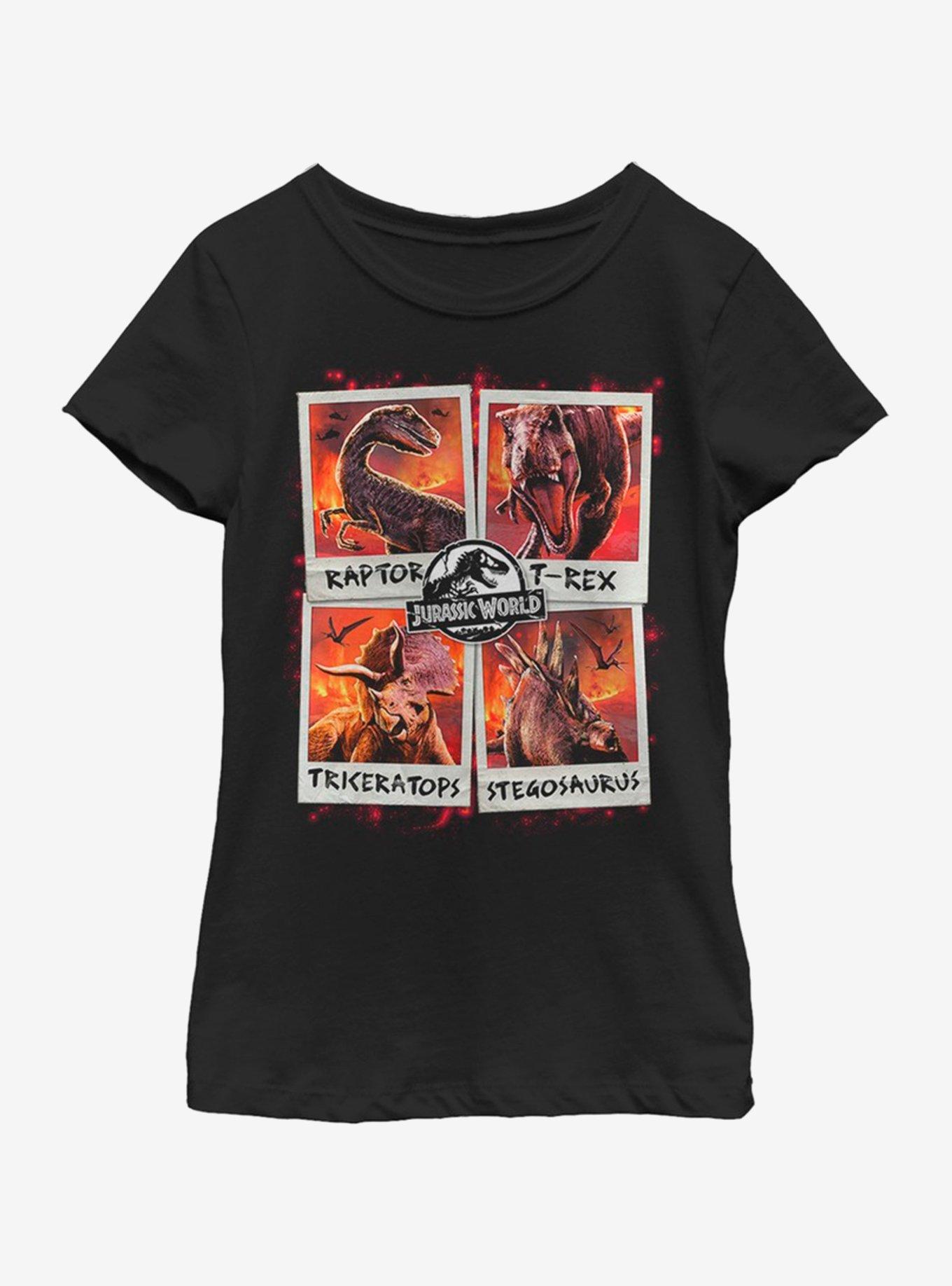 Jurassic Park Candid Carnivores Youth Girls T-Shirt, , hi-res