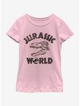 Jurassic Park Head Hunter Youth Girls T-Shirt, PINK, hi-res