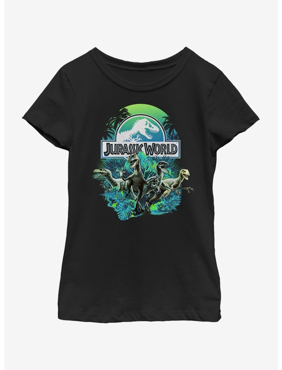 Jurassic Park Plastic Jungle Team Youth Girls T-Shirt, BLACK, hi-res