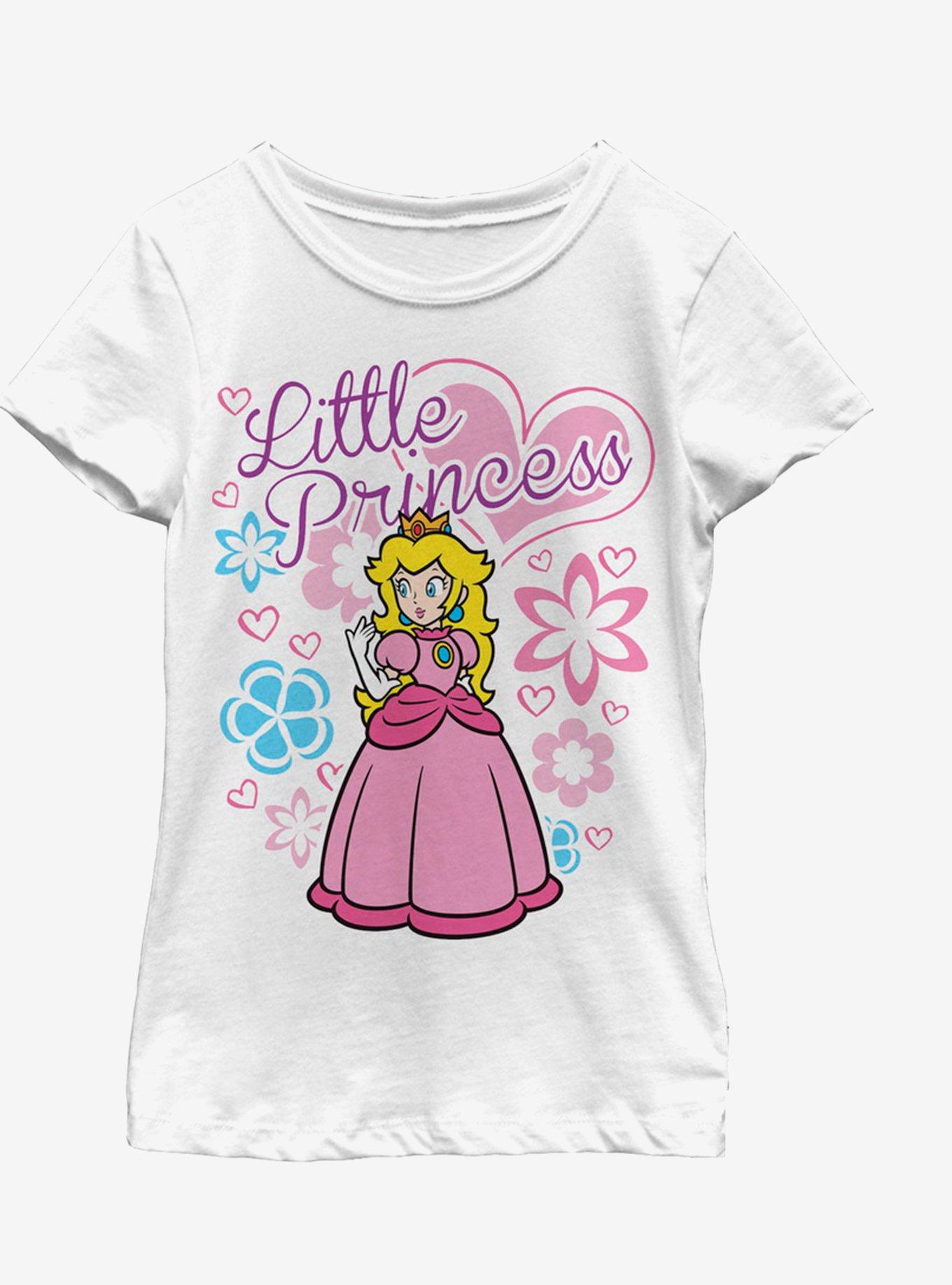 Nintendo Flower Princess Youth Girls T-Shirt, WHITE, hi-res