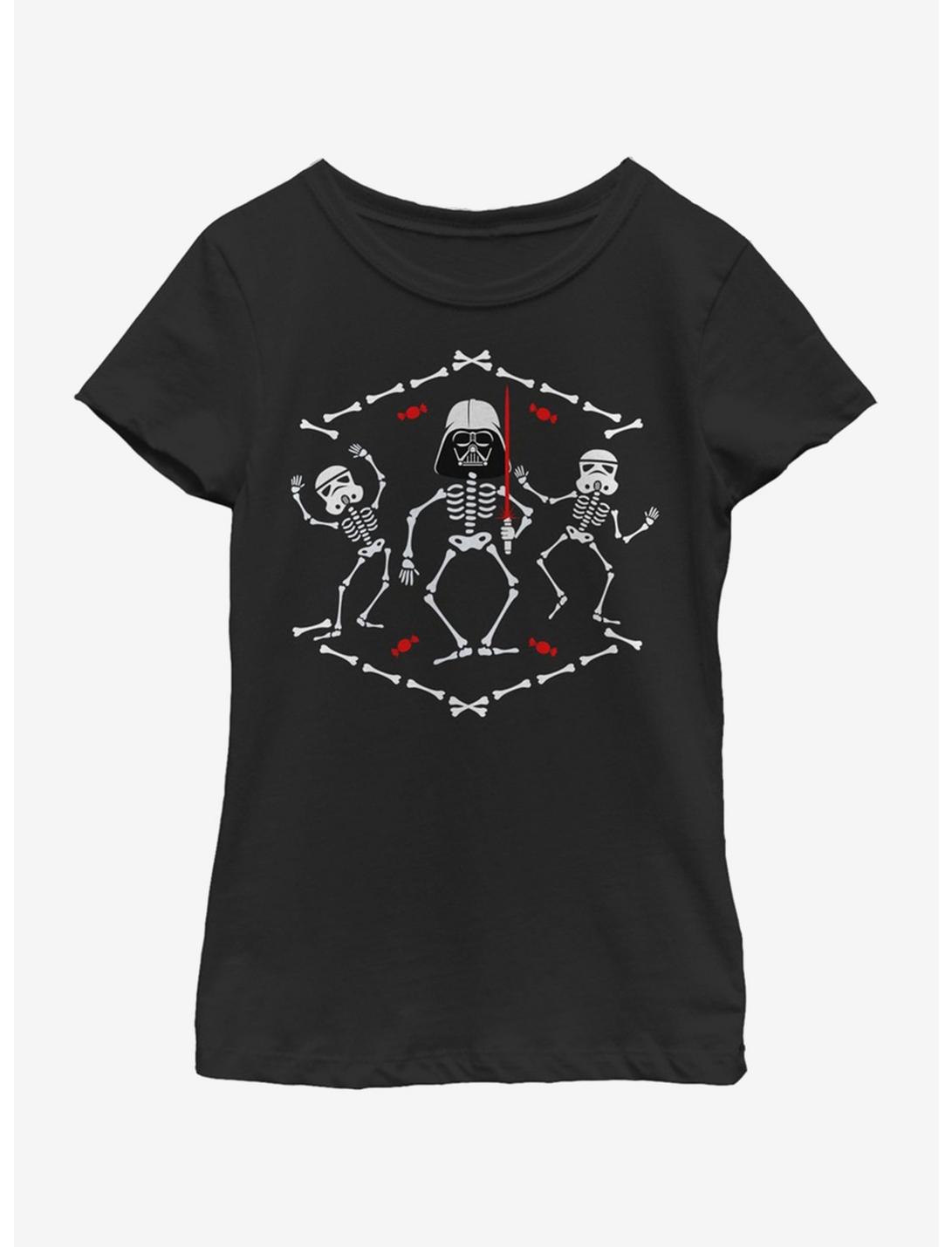 Star Wars Bones Vader Halloween Youth Girls T-Shirt, BLACK, hi-res