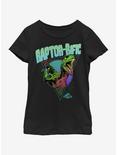 Jurassic Park Raptor Rific Youth Girls T-Shirt, BLACK, hi-res