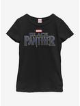 Marvel Black Panther Straight Logo Youth Girls T-Shirt, BLACK, hi-res