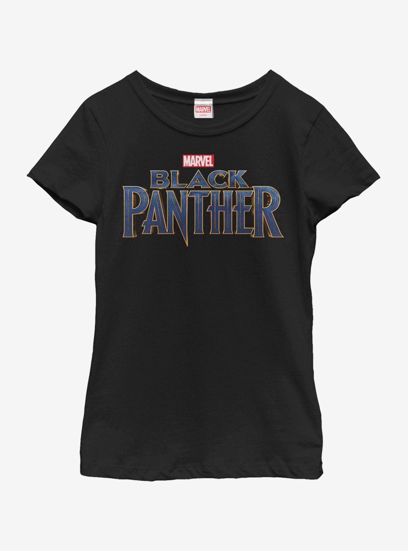 Marvel Black Panther Straight Logo Youth Girls T-Shirt, , hi-res