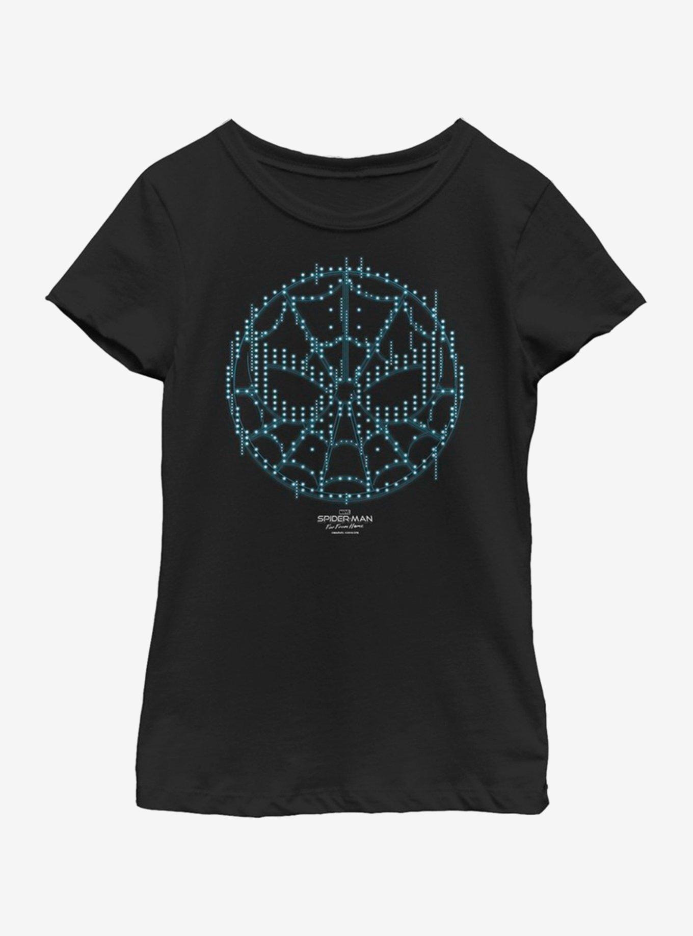 Marvel Spiderman: Far From Home Pixel Webs Youth Girls T-Shirt, BLACK, hi-res