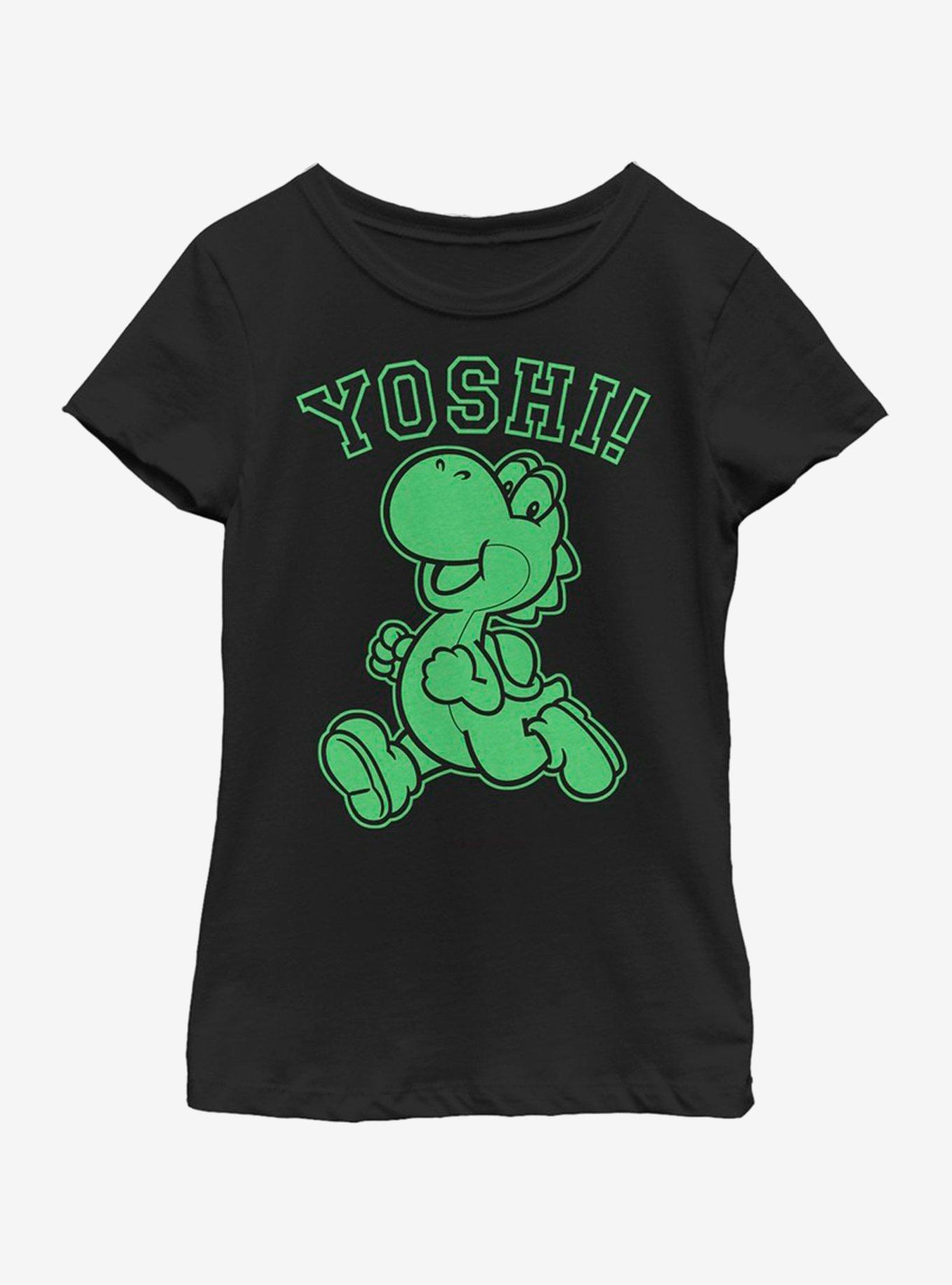 Nintendo Super Mario Green Yoshi Youth Girls T-Shirt, , hi-res