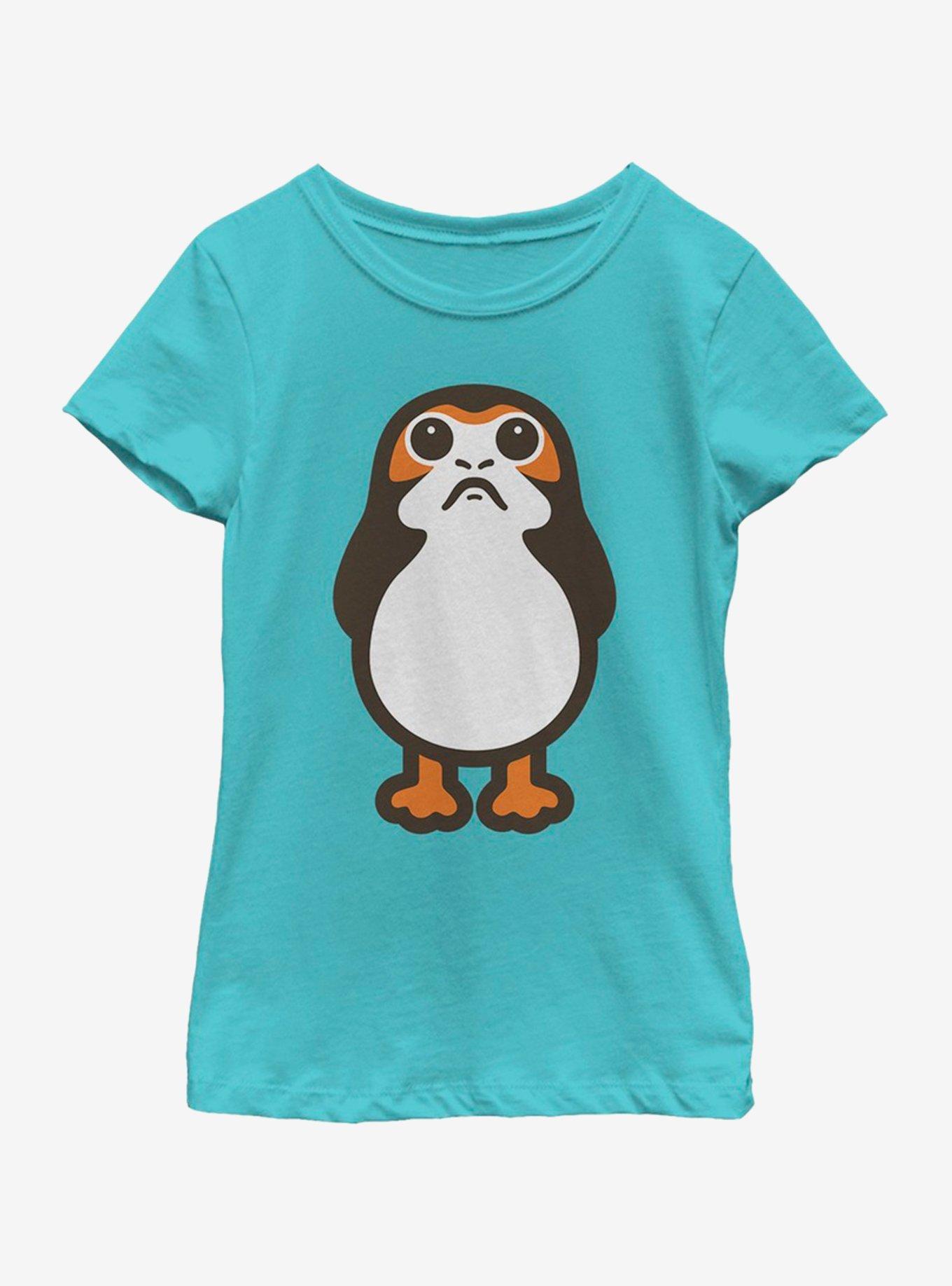 Star Wars Episode VIII The Last Jedi Big Porg Youth Girls T-Shirt, TAHI BLUE, hi-res