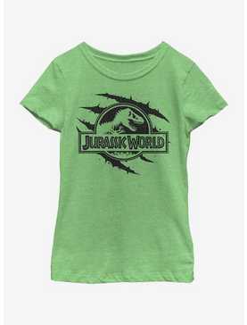 Jurassic World Logo Scale Slash Youth Girls T-Shirt, , hi-res