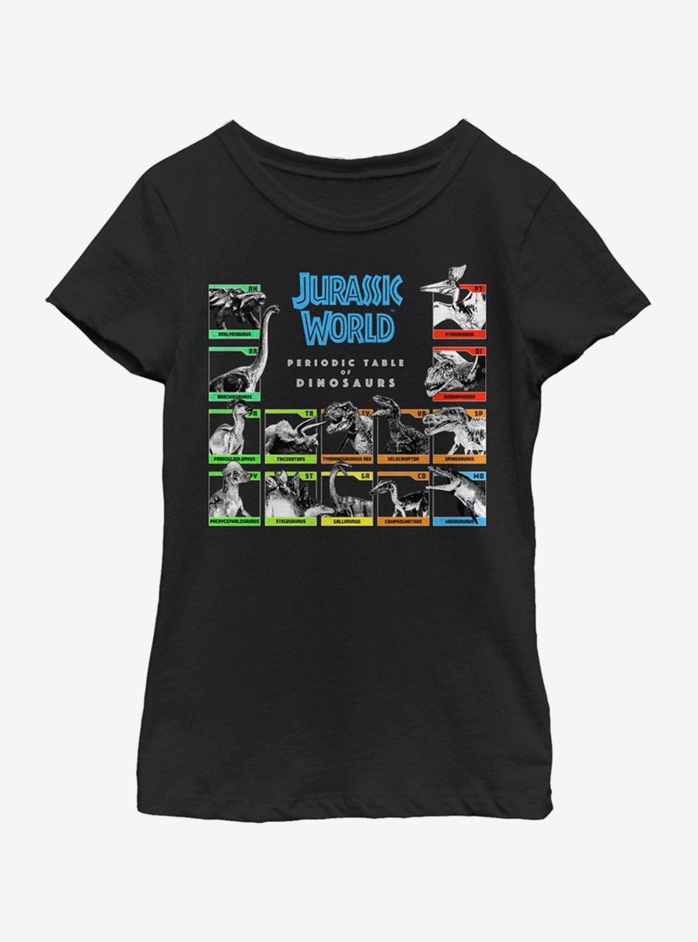 Jurassic Park Periodic Dinos Youth Girls T-Shirt, , hi-res