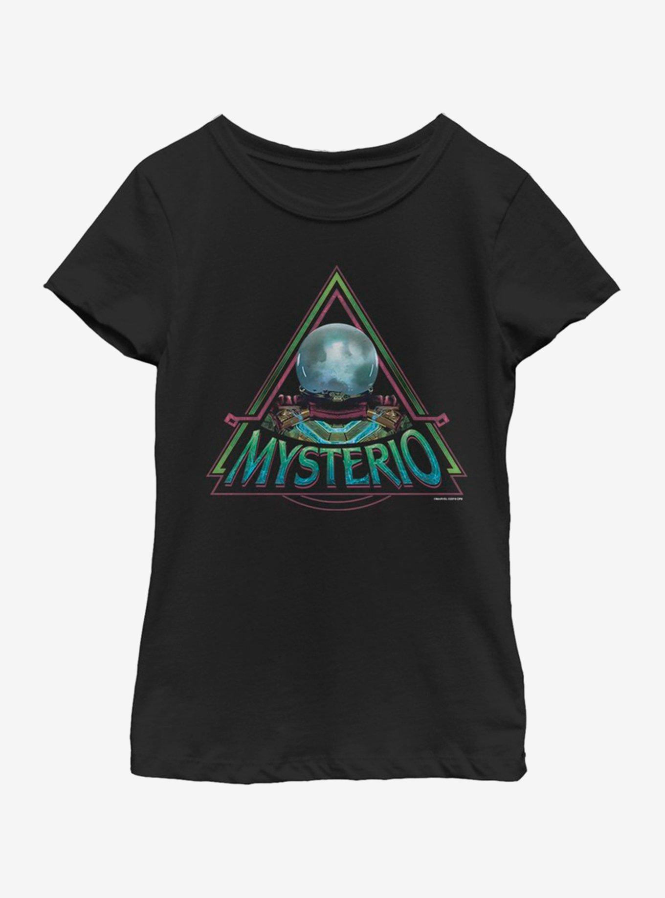 Marvel Spiderman: Far From Home Mysterio Triangle Youth Girls T-Shirt, BLACK, hi-res