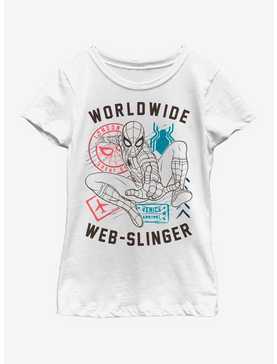 Marvel Spiderman: Far From Home World Wide Web Vintage Youth Girls T-Shirt, , hi-res