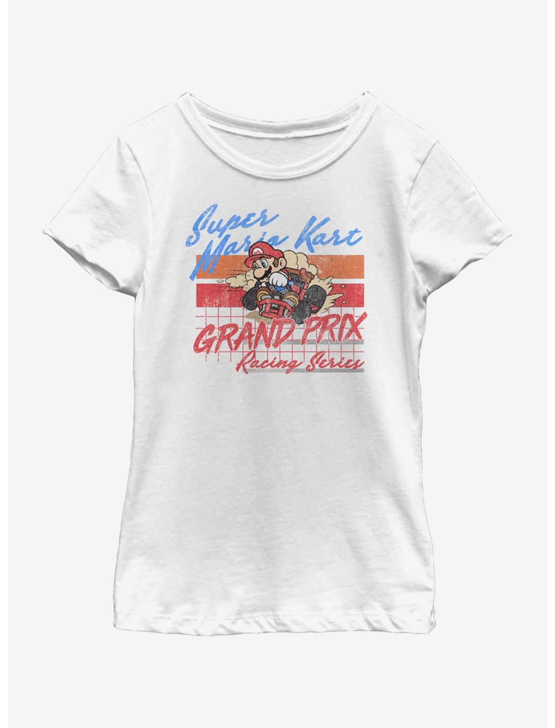 Nintendo Final Lap Youth Girls T-Shirt, WHITE, hi-res