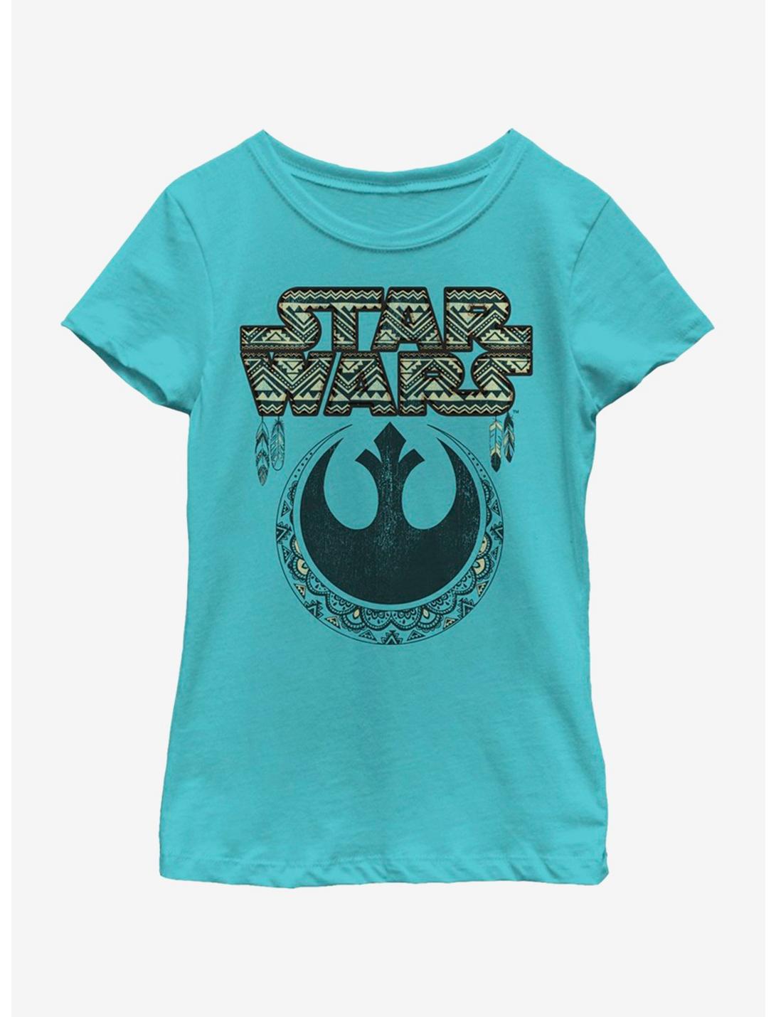 Star Wars Boho Reb Youth Girls T-Shirt, TAHI BLUE, hi-res