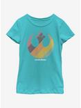 Star Wars Rainbow Rebel Youth Girls T-Shirt, TAHI BLUE, hi-res