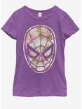 Marvel Spiderman Light Floral Spidey Youth Girls T-Shirt, PURPLE BERRY, hi-res