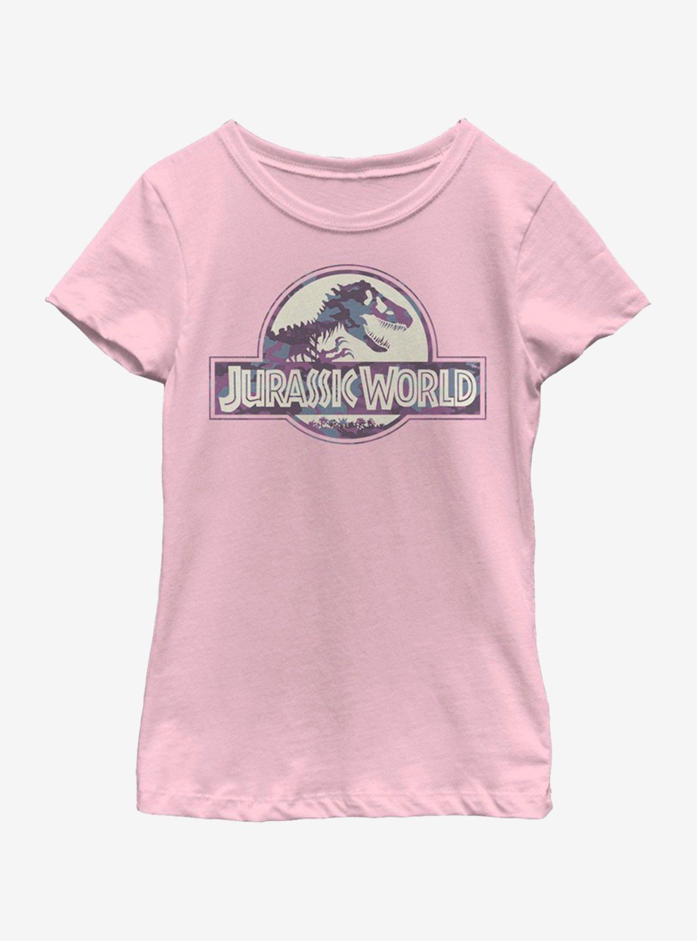 Jurassic World Camo Logo Youth Girls T-Shirt, , hi-res