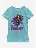Marvel Be A Hero Youth Girls T-Shirt, TAHI BLUE, hi-res