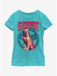 Marvel Captain Marvel Goose on the Loose Youth Girls T-Shirt, TAHI BLUE, hi-res